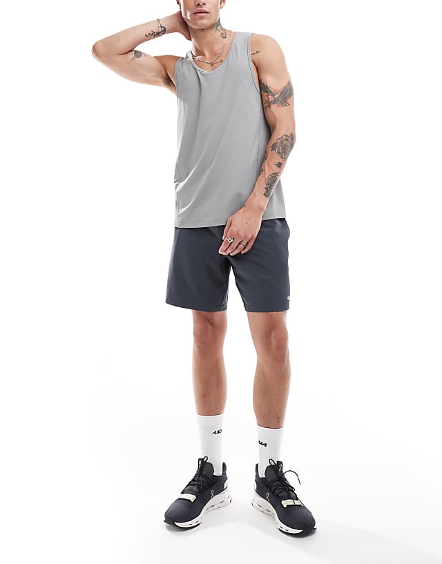Asos 4505 Icon Training Vest With Racer Back In Grey