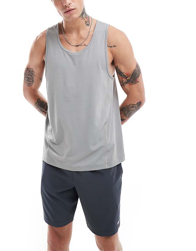 asos 4505 Icon training vest with racer back in grey