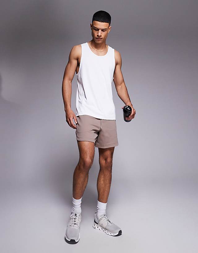 Asos 4505 Icon Training Vest With Racer Back In White