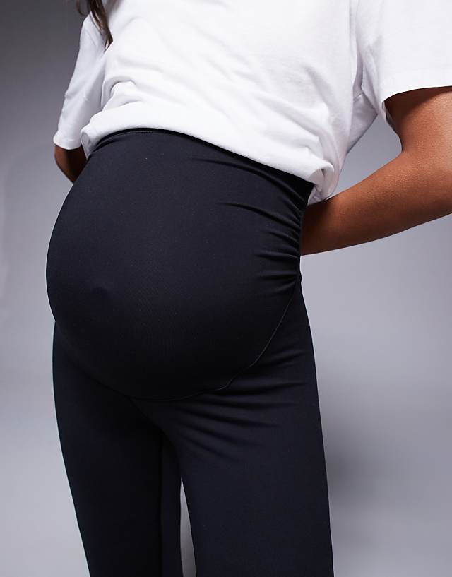 Asos 4505 Maternity Icon Soft Touch High Waist Yoga Legging In Black