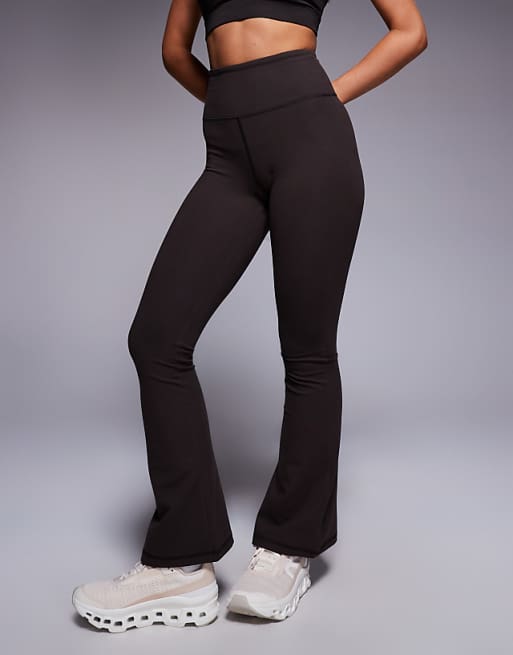 asos 4505 Petite Icon soft touch high waist slim kick yoga legging in chocolate