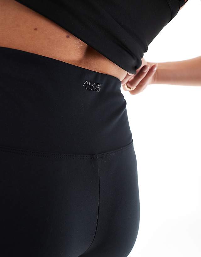 Asos 4505 Petite Icon Soft Touch High Waist Wide Leg Dance Pant In Black