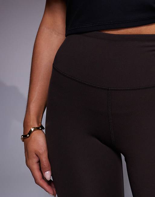 Asos 4505 Petite Icon Soft Touch High Waist Yoga Legging In Chocolate