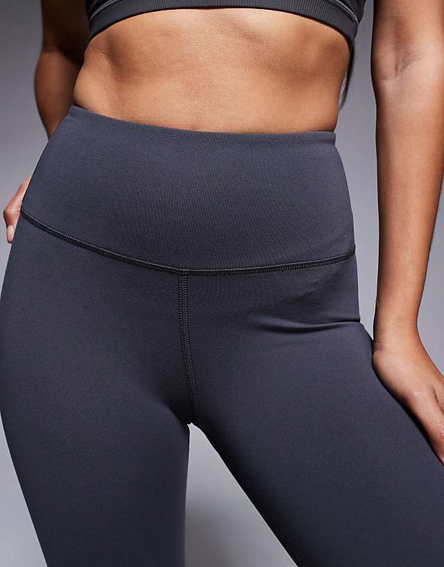 Asos 4505 Petite Icon Soft Touch High Waist Yoga Legging In Iron Grey