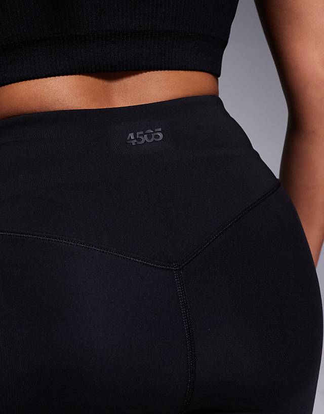 Asos 4505 Petite Icon Soft Touch Wrap Waist Yoga Legging In Black