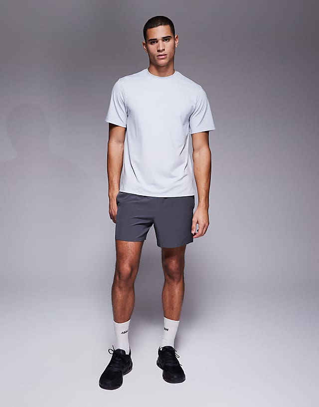 Asos 4505 Quick Dry Boxy Oversized Training T-shirt In Grey Marl