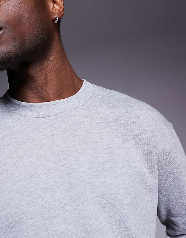 Asos 4505 Quick Dry Heavyweight Oversized Training Sweatshirt In Grey Marl