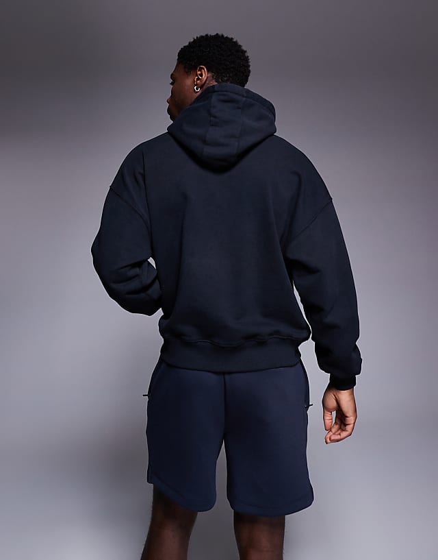 Asos 4505 Quick Dry Heavyweight Training Hoodie In Washed Black