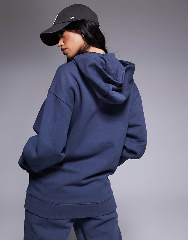 asos 4505 quick dry heavyweight training hoodie in washed navy