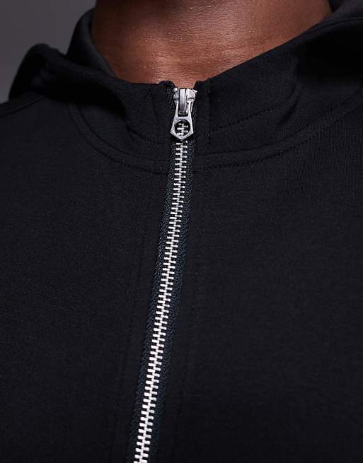 Asos 4505 Quick Dry Performance Jersey Training Hoodie In Black