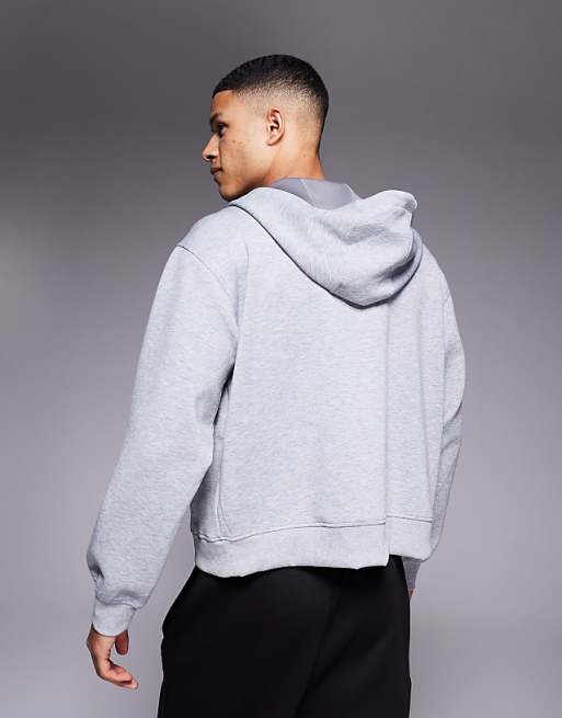 Asos 4505 Quick Dry Performance Jersey Training Hoodie In Grey Marl