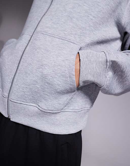 Asos 4505 Quick Dry Performance Jersey Training Hoodie In Grey Marl