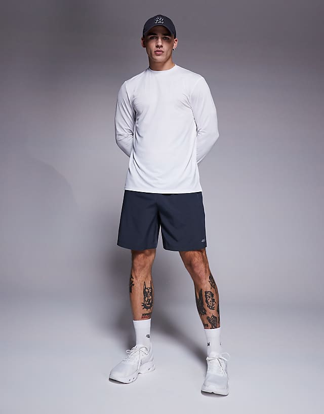 Asos 4505 Regular Fit Quick Dry Long Sleeve Running T-shirt In White