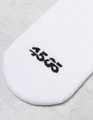 Asos 4505 Run Club Printed Socks With Anti Bacterial Finish 2 Pack In White
