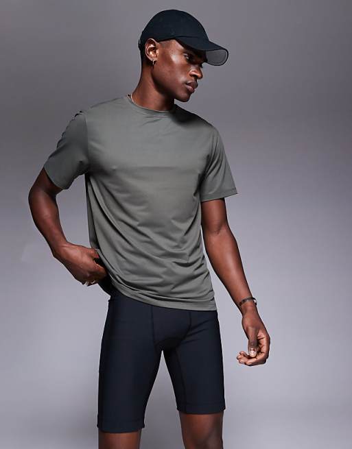 Asos 4505 Running Base Layer Ribbed Legging Shorts With Phone Pocket In Black