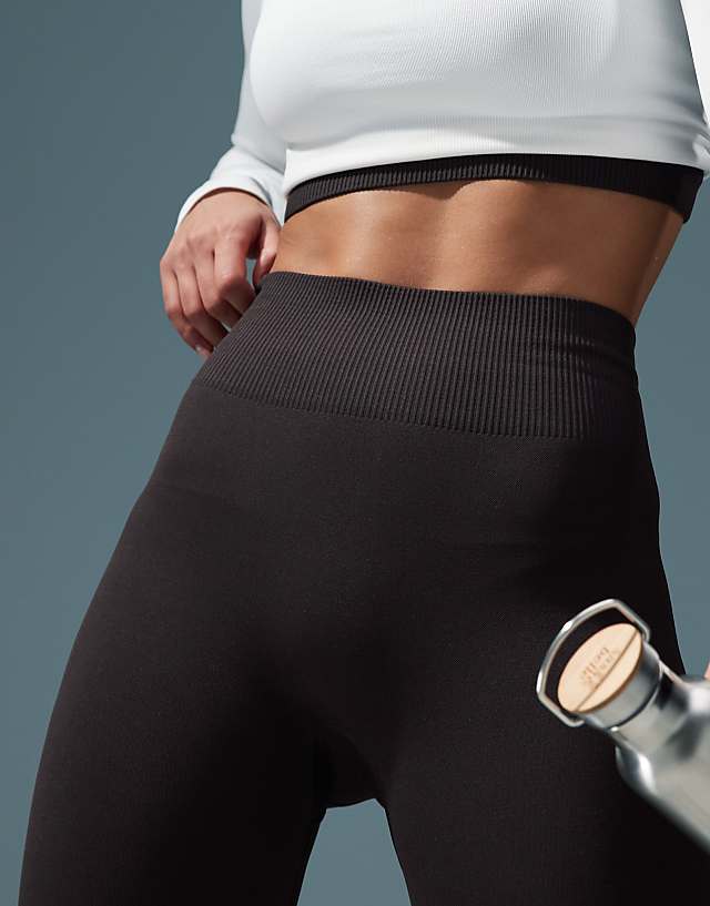 Asos 4505 Sculpting Seamless High Waist Gym Legging In Ganache