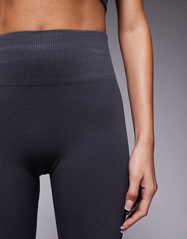 Asos 4505 Sculpting Seamless High Waist Gym Legging In Dark Grey