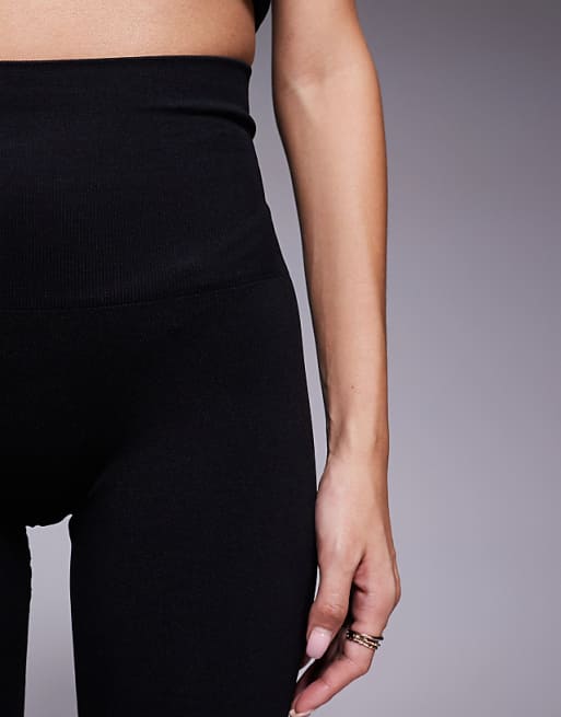 Asos 4505 Seamless Deep High Waist Gym Legging In Black