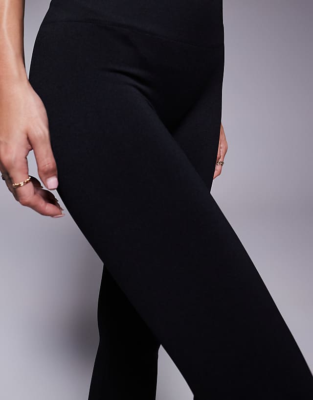 Asos 4505 Seamless Deep High Waist Gym Legging In Black