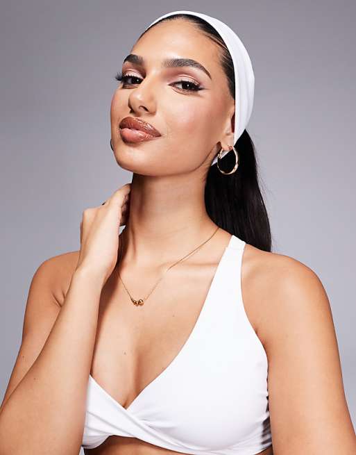 asos 4505 soft touch yoga wide headband 2 pack in black and white