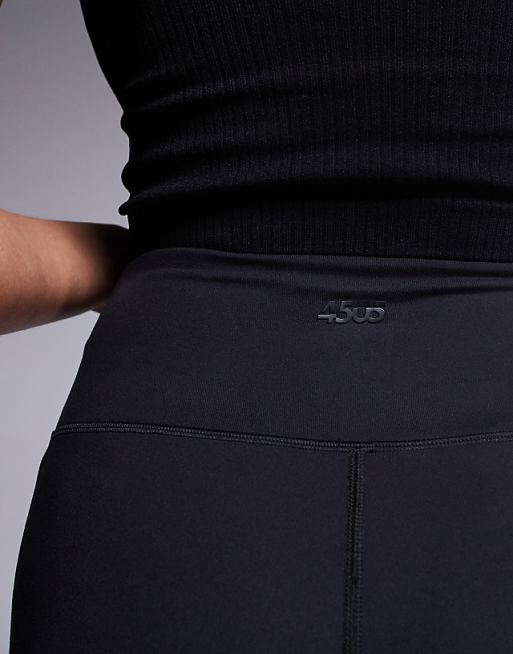 Asos 4505 Tall Icon Soft Touch High Waist Slim Kick Yoga Legging In Black