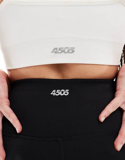 Asos 4505 Tall Icon Soft Touch High Waist Slim Kick Yoga Legging In Black