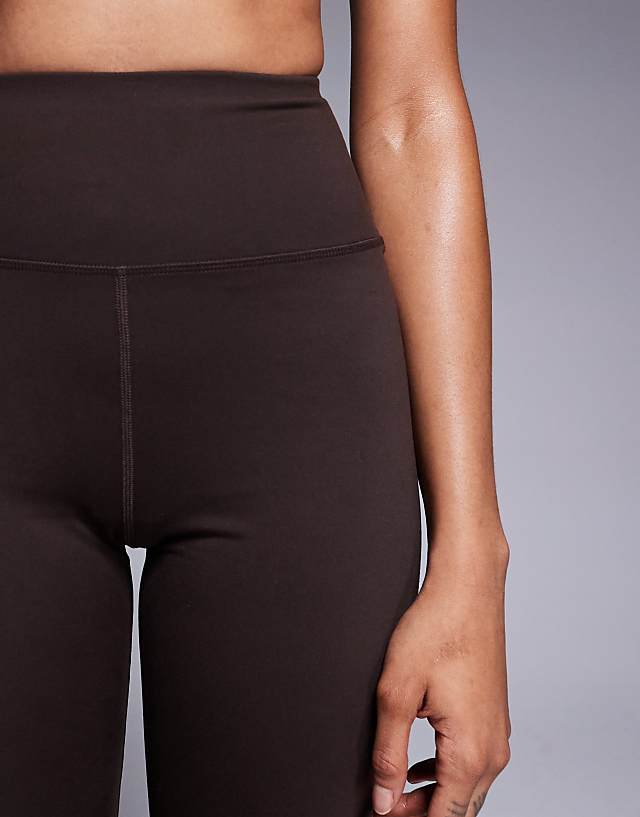 Asos 4505 Tall Icon Soft Touch High Waist Yoga Legging In Chocolate