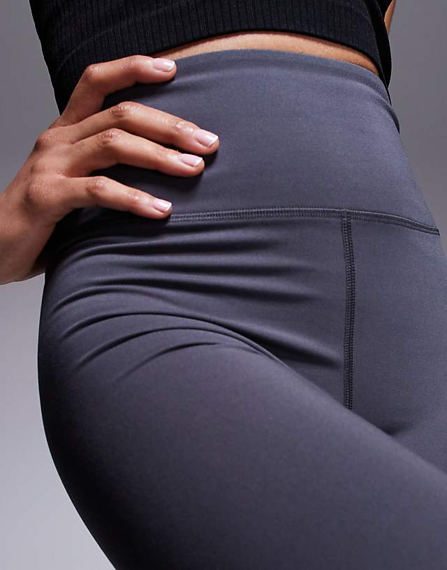 Asos 4505 Tall Icon Soft Touch High Waist Yoga Legging In Iron Grey