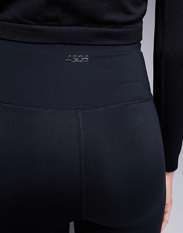 Asos 4505 Tall Icon Soft Touch Wrap Waist Slim Kick Yoga Legging In Black