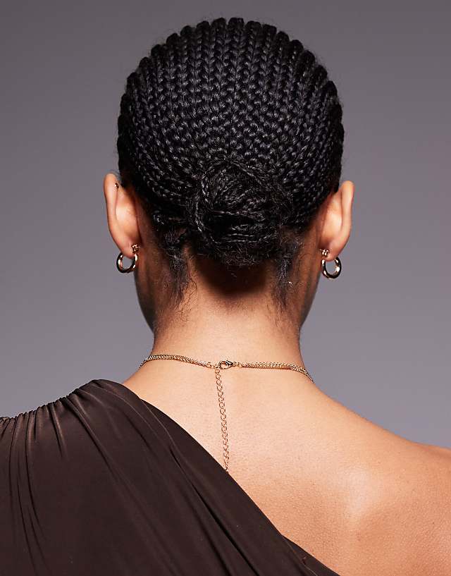Asos 8 Other Reasons 18ct Gold Plated Multirow Circle Drop And Pearl Pendant Necklace