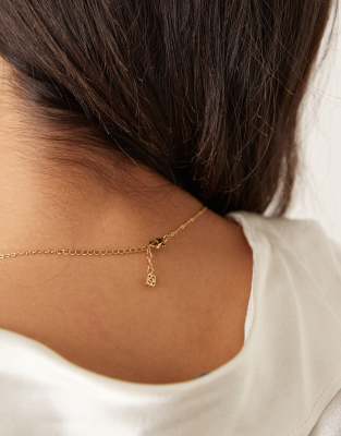 Asos Abbott Lyon Bride Necklace 18k Gold Plated Waterproof Stainless Steel