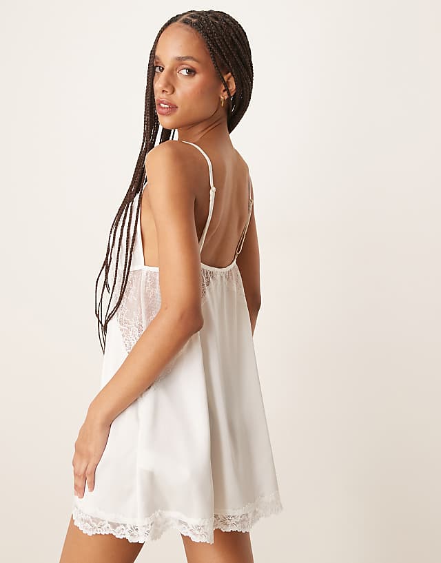 Asos Abercrombie & Fitch Bridal Pyjama Nightie In White
