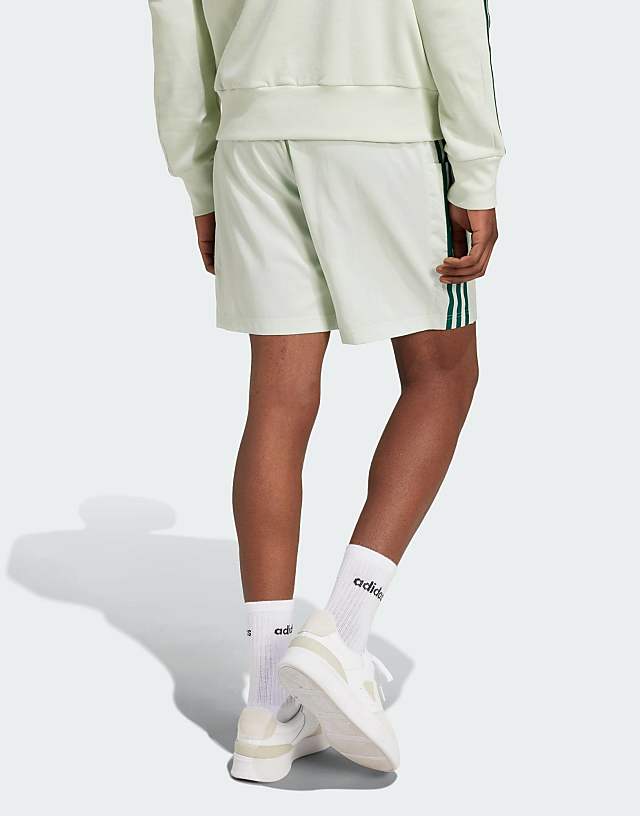 Asos Adidas Aeroready Essentials Chelsea 3-stripes Shorts In Linen Green