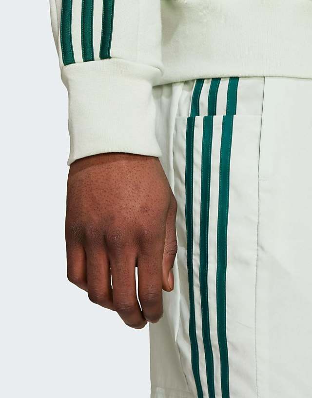Asos Adidas Aeroready Essentials Chelsea 3-stripes Shorts In Linen Green