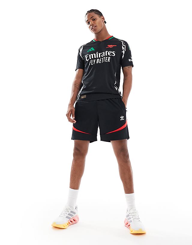 Asos Adidas Football Arsenal 24/25 Away Authentic Jersey In Black