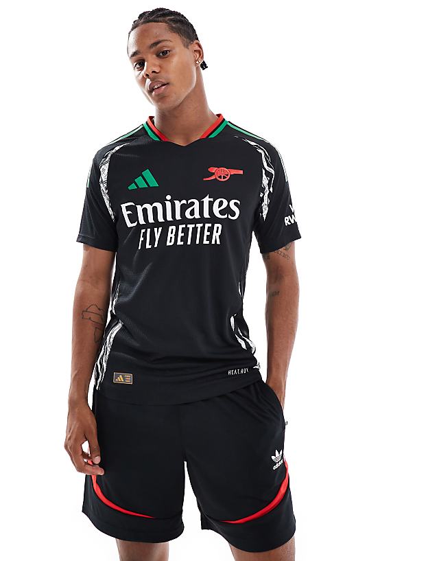 asos adidas Football Arsenal 24/25 away authentic jersey in black