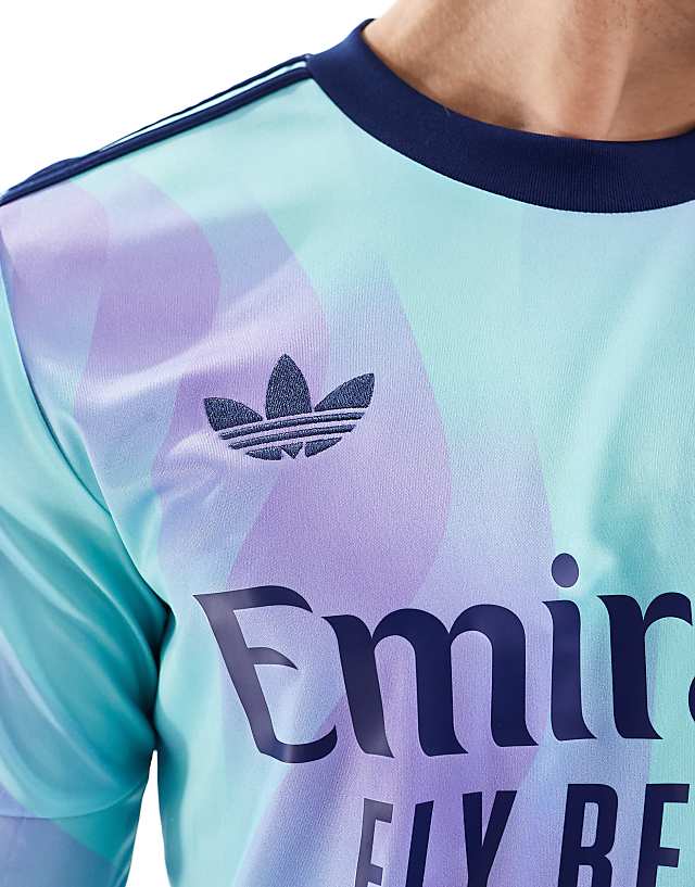 Asos Adidas Football Arsenal 24/25 Long Sleeve Third Jersey In Blue