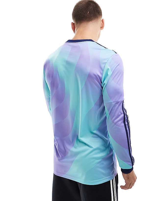 Asos Adidas Football Arsenal 24/25 Long Sleeve Third Jersey In Blue