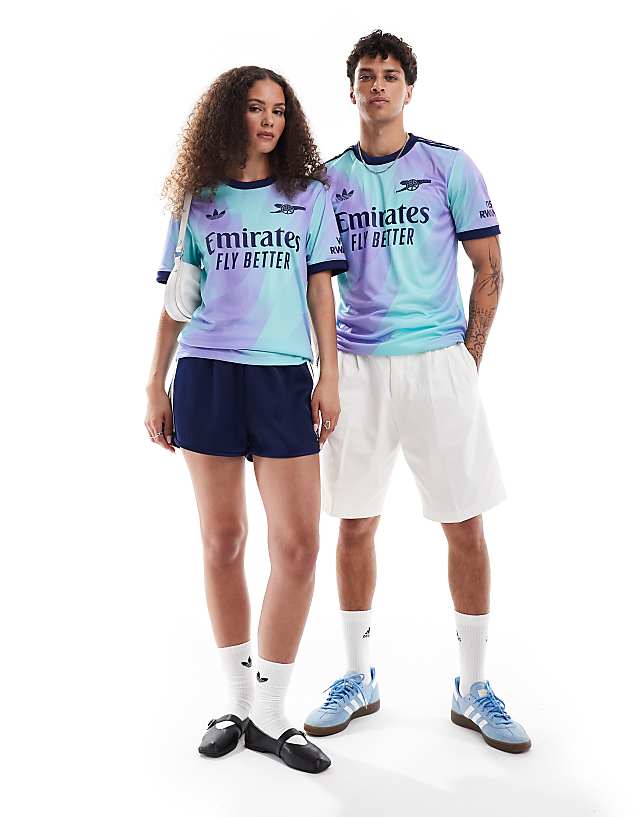 Asos Adidas Football Arsenal 24/25 Unisex Third Shirt In Blue And Purple