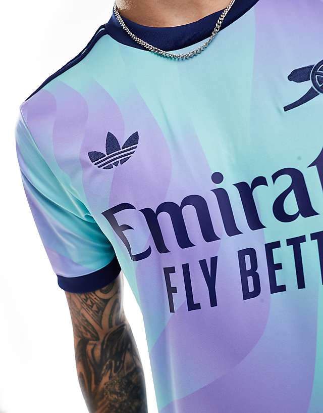 Asos Adidas Football Arsenal 24/25 Unisex Third Shirt In Blue And Purple