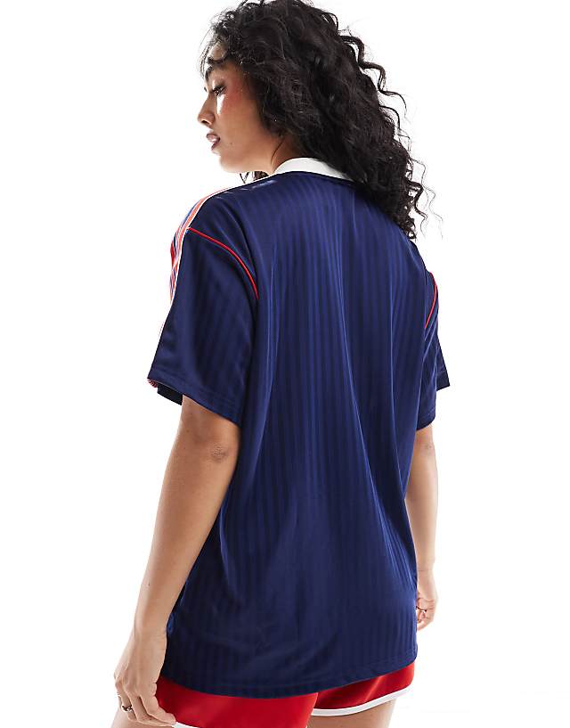 Asos Adidas Football Arsenal Icons T-shirt In Navy And Red