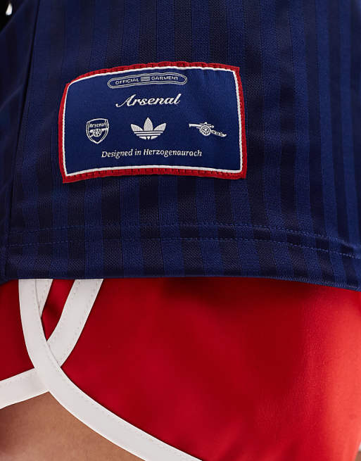 Asos Adidas Football Arsenal Icons T-shirt In Navy And Red