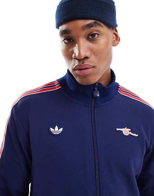 asos adidas Football Arsenal Icons track top in navy and red