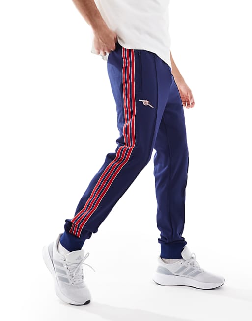 Asos Adidas Football Arsenal Icons Trackpants In Navy And Red