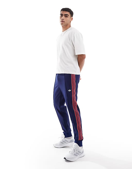 asos adidas Football Arsenal Icons trackpants in navy and red