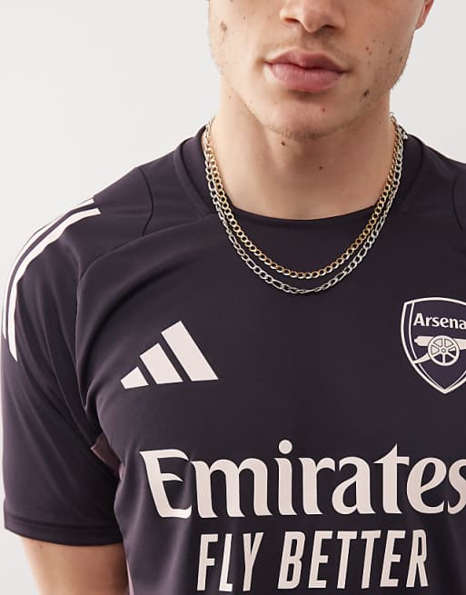 Asos Adidas Football Arsenal Training T-shirt In Dark Purple