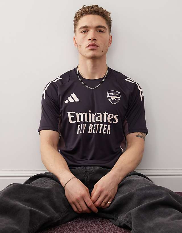 asos adidas Football Arsenal training t-shirt in dark purple