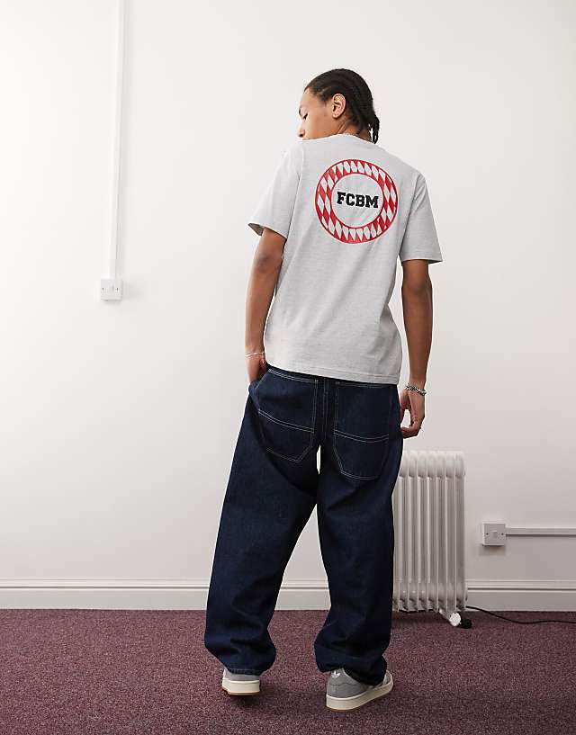 Asos Adidas Football Bayern Munich T-shirt In Grey Marl