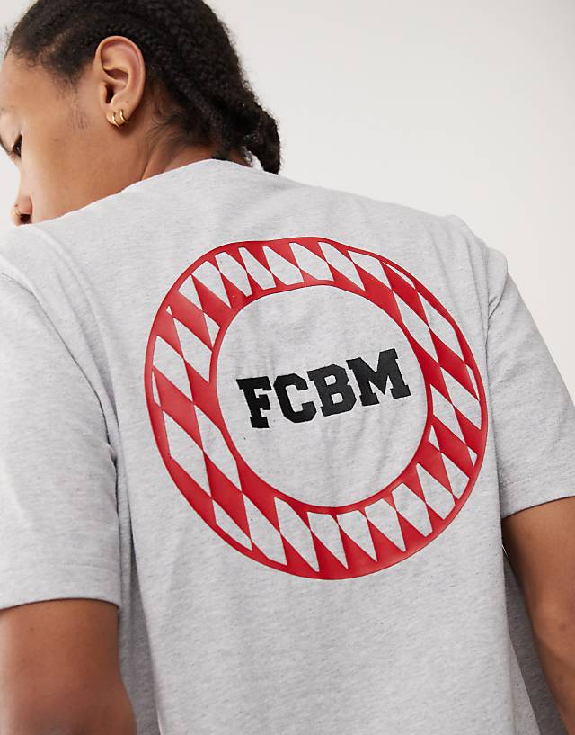 Asos Adidas Football Bayern Munich T-shirt In Grey Marl