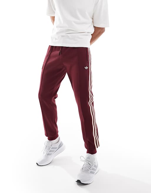 asos adidas Football Bayern Munich trackpants in burgundy